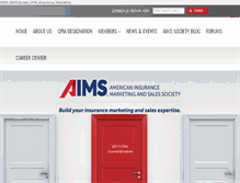 Tablet Screenshot of aimssociety.org
